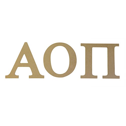 0755263953616 - ALPHA OMICRON PI WOOD MONOGRAM - 12 TALL - 1/2 BIRCH PLYWOOD THICK FOR INDOOR OR OUTDOOR USE