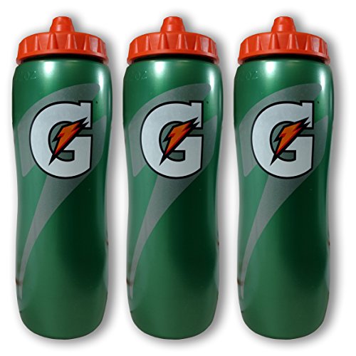 0755464597176 - GATORADE 32 OUNCE CONTOUR STYLE SQUEEZE WATER BOTTLE, 3 PACK