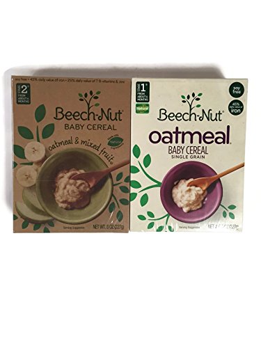 0755675267820 - 2-PACK BEECH-NUT BABY CEREAL: OATMEAL (SINGLE GRAIN) AND OATMEAL & MIXED FRUIT, TWO 8-OZ. BOXES