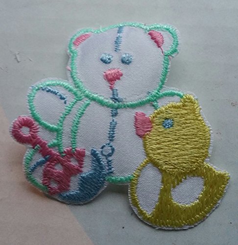 0755717500113 - BABY PATCH TEDDY BEAR DUCK DUCKY DUCKLING YELLOW IRON ON APPLIQUE EMBROIDERED CUTE SEW PCS BADGE PATCHES CRAFT GIRL MIX APPLIQUES 5 4 INFANT DIY GARMENT SEWING 2 NEW JACKET PATCHES EMBLEM UPICK NATION TRIM X3 STANDARD LOGO MOTIF APPLIQUES CLOTH EMBROIDER