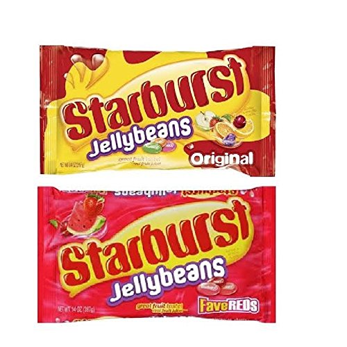 0755717850249 - STARBURST FAVE REDS AND ORIGINAL JELLY BEANS (1 BAG OF EACH