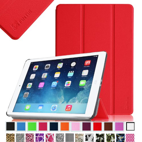 0755746965266 - FINTIE SMARTSHELL CASE FOR APPLE IPAD AIR (IPAD 5 5TH GENERATION) ULTRA SLIM LIGHTWEIGHT STAND (WITH SMART COVER AUTO WAKE / SLEEP) - RED