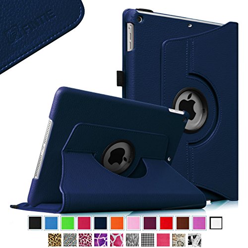 0755746966324 - FINTIE APPLE IPAD AIR CASE - 360 DEGREE ROTATING STAND CASE COVER WITH AUTO SLEEP / WAKE FEATURE FOR IPAD AIR (IPAD 5TH GENERATION) 2013 MODEL, NAVY