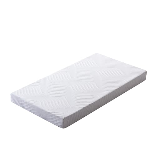 0755752471164 - IULULU CRIB MATTRESS, 52” X 28” X 4” FIRM TODDLER MATTRESS WITH BREATHABLE FABRIC COVER, MEMORY FOAM BABY MATTRESSES FOR STANDARD FULL-SIZE CRIB & TODDLER BED, WHITE