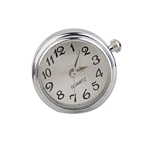 0755899299041 - CHARM WATCH DIAL SNAP BUTTON DIY JEWELRY SILVER