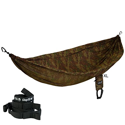 0755918725056 - ENO DOUBLENEST DOUBLE HAMMOCK WITH SLAP STRAPS CAMPING - CAMONEST XL FOREST CAMO
