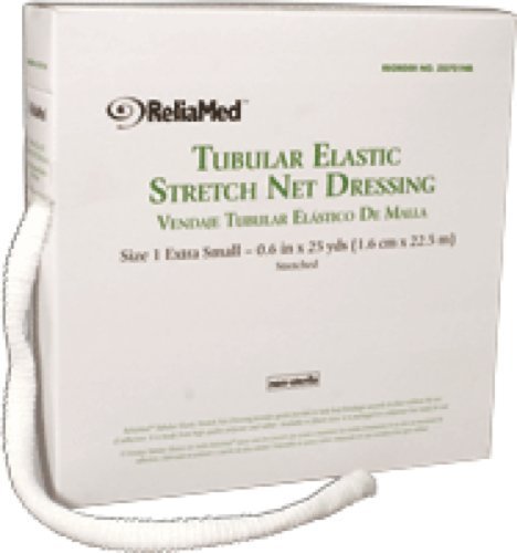 0755918840223 - RELIAMED NON-STERILE LATEX TUBULAR ELASTIC STRETCH NET DRESSING FOR HAND, ARM, LEG AND FOOT, LARGE 8 - 10 X 25 YDS. (ROLL) (1 EACH)