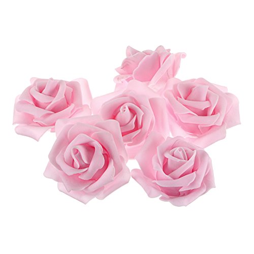 0756330295745 - 50PCS ARTIFICIAL FOAM ROSES FLOWERS FOR HOME WEDDING DECORATION REAL TOUCH FLOWER HEAD ROSE FAKE FLOWER HEADS WEDDING PARTY DECORATIONS BRIDAL SHOWER FAVOR CENTERPIECES CONFETTI (LIGHT PINK)
