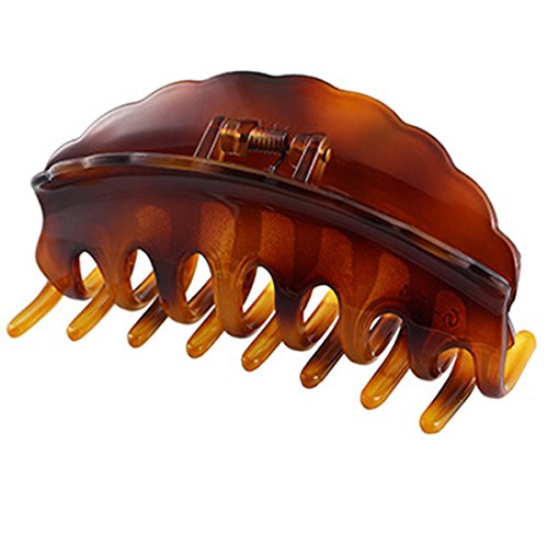 0756330664664 - GENERIC WOMEN'S SOLID COLOR LARGE HAIR BEAUTY JAW CLAW CLIP ZJ0011 (BROWN)