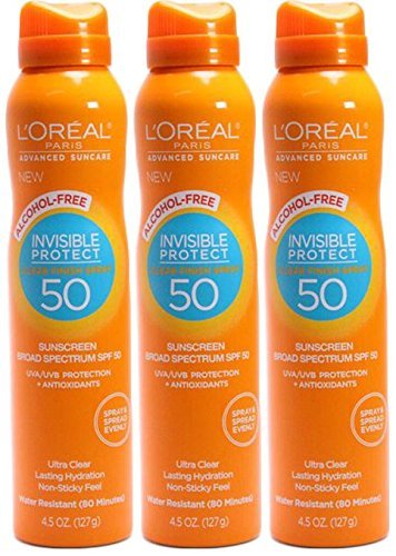 0756336440408 - L'OREAL PARIS ADVANCED SUNCARE ALCOHOL-FREE CLEAR SPRAY SPF 50, FOR ALL SKIN TYPES, 4.5 OUNCE, (PACK OF 3)