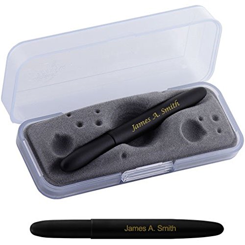 0756406314110 - ENGRAVED / PERSONALIZED FISHER BULLET SPACE BALLPOINT PEN COLLECTION WITH GIFT BOX (MATTE BLACK) - 400B - CUSTOM ENGRAVING WITH YOUR NAME