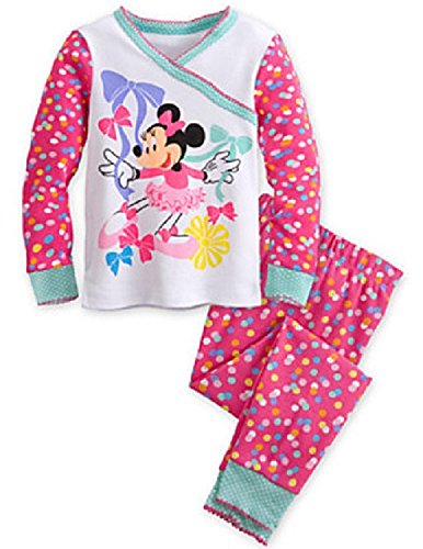 0756406803966 - DISNEY STORE MINNIE MOUSE CLUBHOUSE POLKA DOTS PJ PALS PAJAMA SLEEP SET FOR GIRLS, SIZE 4