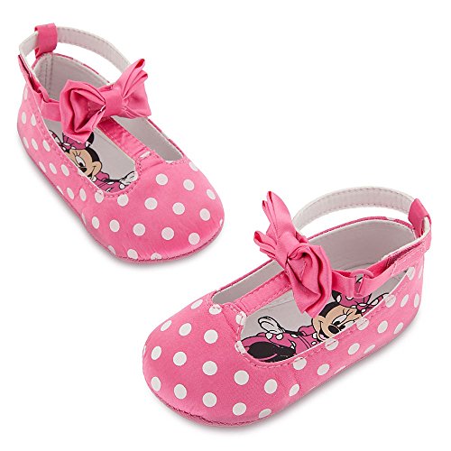 0756406807520 - DISNEY STORE MINNIE MOUSE PRETTY IN PINK POLKA DOTS COSTUME SHOES FOR BABY, 0-6 MONTHS