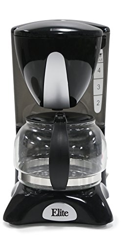 0756635925187 - ELITE CUISINE EHC-2022 MAXI-MATIC 4 CUP COFFEE MAKER WITH PAUSE AND SERVE, BLACK