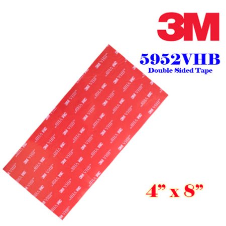 0756681668861 - 3M VHB 4 X8 DOUBLE SIDED FOAM ADHESIVE SHEET TAPE 5952 AUTOMOTIVE MOUNTING INDUSTRIAL GRADE VERY HIGH BOND 5952 (1 SHEETS 4X8)
