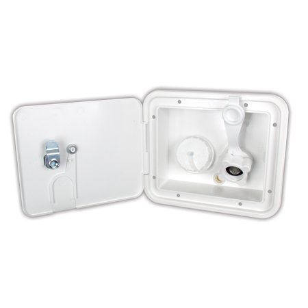 0756815000574 - JR PRODUCTS K7112-P-A CITY/GRAVITY WATER HATCH WITH PLASTIC VALVE - POLAR WHITE