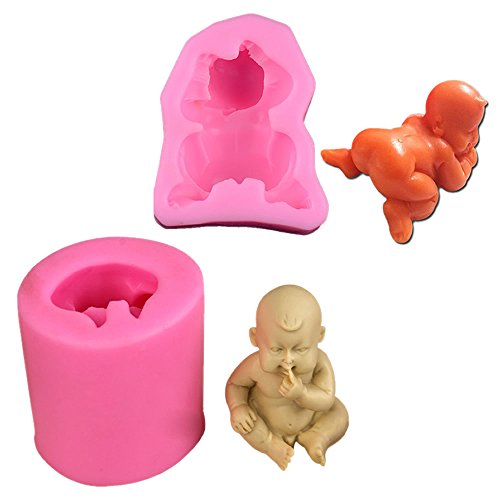 0756910391904 - 3D DIY SITTING INFANT BABY CAKE DECORATING CHOCOLATE MOLD SILICON SET OF 2