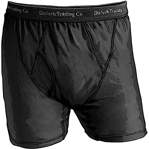 0756970254553 - DULUTH TRADING COMPANY MEN'S BUCK NAKED PERFORMANCE BOXER BRIEFS (M, BLACK)