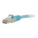 0757120007449 - 5FT CAT6A SNAGLESS SHIELDED (STP) NETWORK PATCH CABLE - AQUA - CATEGORY 6A FOR NETWORK DEVICE - RJ-45 MALE - RJ-45 MALE - SHIELDED - 10GBASE-T - 5FT - AQUA - 744