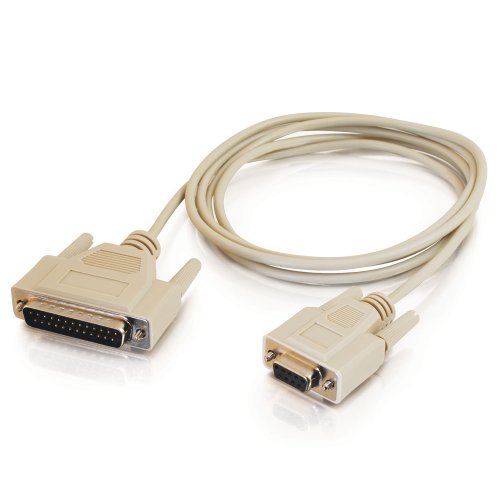 7571200301950 - C2G / CABLES TO GO 03019 DB25 MALE TO DB9 FEMALE SERIAL RS232 NULL MODEM CABLE, BEIGE (6 FEET/1.82 METERS)