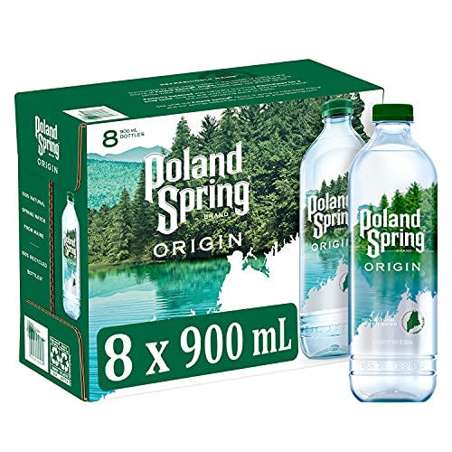 0075720004041 - POLAND SPRING ORIGIN, 100% NATURAL SPRING WATER, RECYCLED PLASTIC BOTTLE, 30.4 FL OZ, PACK OF 8