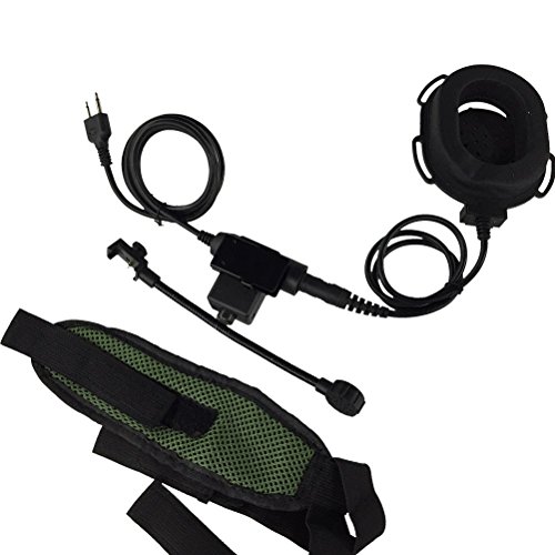 0757290423025 - GREEN Z TACTICAL BOWMAN ELITE II HEADSET WITH WATERPROOF PTT RIGHTLEFT EAR FOR ICOM 2PIN PROTRUDE TWO-WAY RADIOS