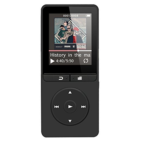 0757440679708 - AGPTEK A20 8GB & 80 HOURS PLAYBACK MP3 PLAYER LOSSLESS SOUND MUSIC PLAYER WITH INDEPENDENT LOCK & VOLUME CONTROL(SUPPORTS UP TO 64GB), BLACK