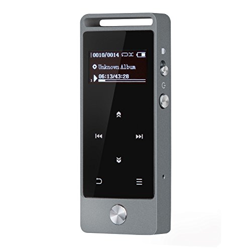 0757440679838 - AGPTEK M20 8GB MINI MP3 PLAYER(EXPANDABLE UP TO 64GB), LOSSLESS SOUND TOUCH BUTTON METAL MUSIC PLAYER WITH FM/VOICE RECORD, BLACK