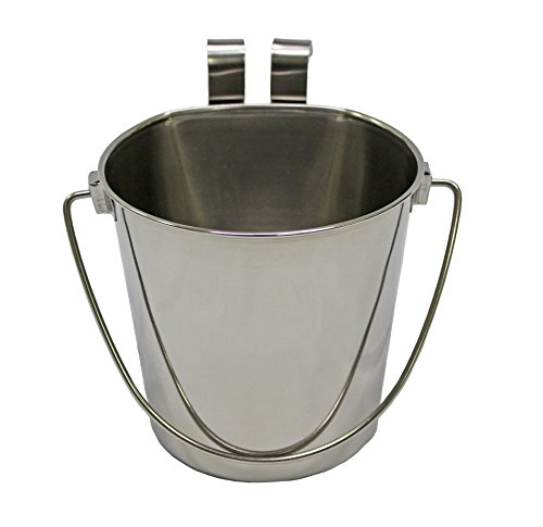 0757440901380 - FUZZY PUPPY PET PRODUCTS FSP-1 HEAVY DUTY FLAT SIDED PAIL WITH HOOK, 1 QUART
