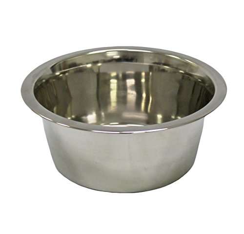 0757440901632 - FUZZY PUPPY PET PRODUCTS STFD-2Q STAINLESS STEEL DOG BOWL, 2 QUART