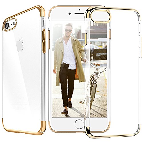 0757450779603 - IPHONE 7 CASE, TRANSPARENT ULTRA SLIM CASE COVER FOR APPLE IPHONE 7 - GOLD