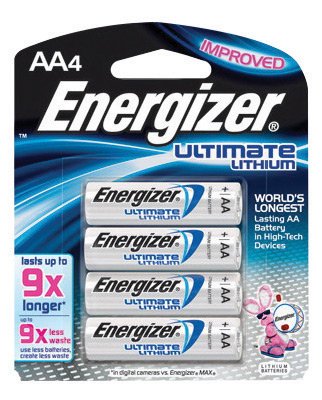 0757457658697 - ENERGIZER® ULTIMATE® E2® 1.5 VOLT AA CYLINDRICAL LITHIUM BATTERY (4 PER CARD)