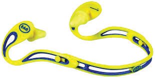 0757457684795 - 3M E-A-R SWERVE BLUE AND YELLOW ABS AND POLYURETHANE HEARING CONSERVATION BANDED EARPLUGS