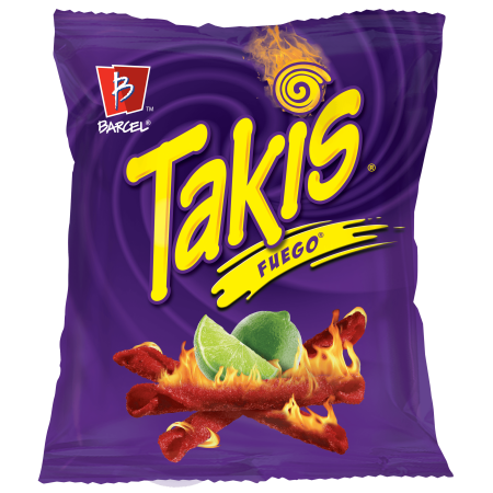 0757528008796 - TAKIS FUEGO HOT CHILI PEPPER & LIME TORTILLA CHIPS 4Z