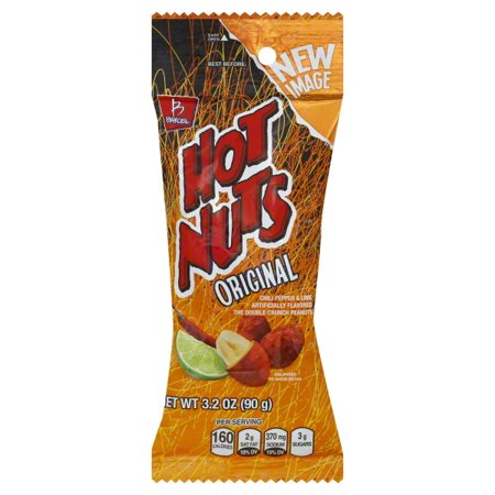0757528008932 - HOT NUTS PEANUTS 3.17OZ (PACK OF 12)