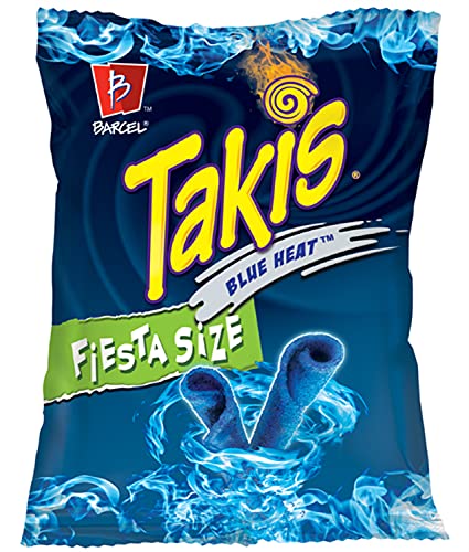 0757528045265 - TAKIS - CRUNCHY ROLLED TORTILLA CHIPS – BLUE HEAT FLAVOR FIESTA SIZE (HOT CHILI PEPPER), 20 OZ BAG