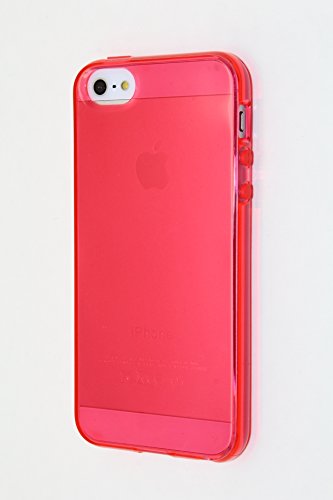 0757536153563 - IPHONE 5 , IPHONE 5S SOFT CASE, EZSTATION (TM) IPHONE 5S/5, COLORFUL SOFT CRYSTAL CLEAR TRANSPARENT SLIM FIT COLOR SEE-THRU BACK COVER CASE, SNAP-ON SILICONE / TPU BACK CASE COVER SKIN FOR APPLE IPHONE 5 OR IPHONE 5S (RED)