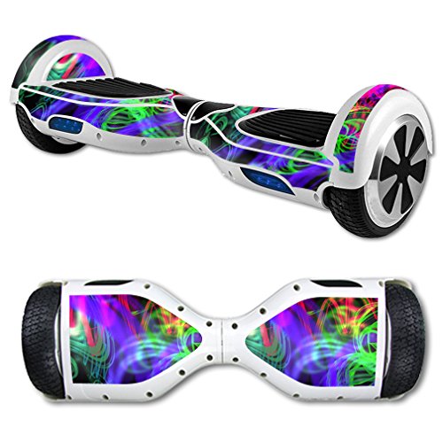 0757572765829 - MIGHTYSKINS PROTECTIVE VINYL SKIN DECAL FOR SELF BALANCING SCOOTER HOVERBOARD MINI HOVER 2 WHEEL X1 RAZOR WRAP COVER STICKER NEON SPLATTER