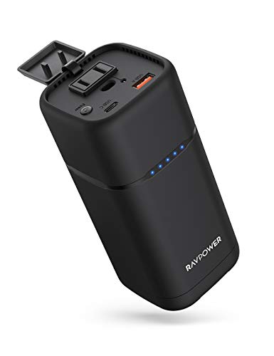 0757817229048 - PORTABLE CHARGER RAVPOWER 80W AC OUTLET POWER BANK 20000MAH 30W PD USB C LAPTOP CHARGER EXTERNAL BATTERY PACK FOR MACBOOK PRO DELL IPAD PRO NINTENDO SWITCH IPHONE SAMSUNG(USB C CHARGER NOT INCLUDED)