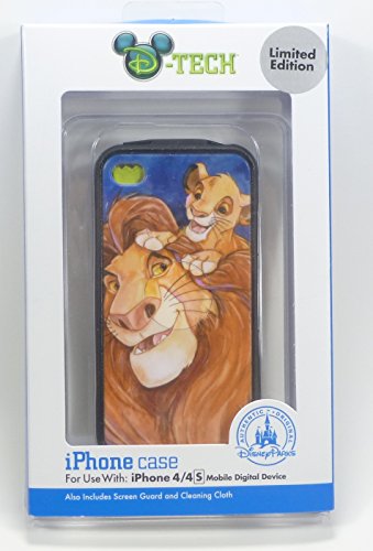 0757901660610 - DISNEY PARKS D-TECH LION KING MUFASA AND SIMBA LIMITED EDITION IPHONE 4 4S CASE