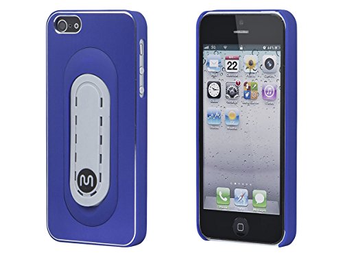 0757901813931 - MONOPRICE BRUSHED ALUMINUM CASE WITH SNAP-STAND FOR IPHONE 5/5S, BLUE