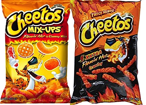 0758182622694 - CHEETOS MIX-UPS FLAMING HOT CHEEZY MIX & CHEETOS EXTRA FLAMING HOT CRUNCHY SNACK CARE PACKAGE FOR COLLEGE, MILITARY, SPORTS 8.0 OZ