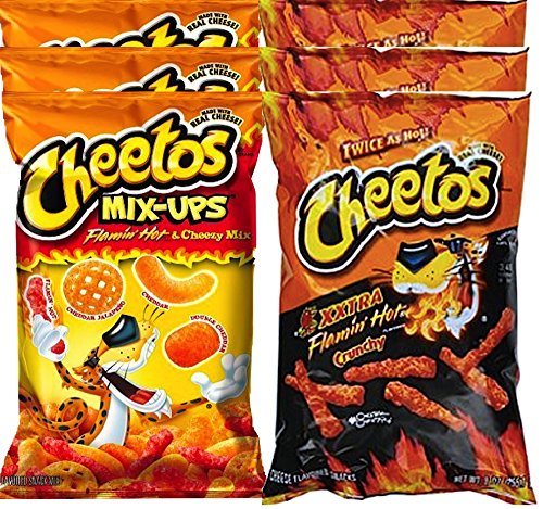 0758182622717 - CHEETOS MIX-UPS FLAMING HOT CHEEZY MIX & CHEETOS EXTRA FLAMING HOT CRUNCHY SNACK CARE PACKAGE FOR COLLEGE, MILITARY, SPORTS 8.0 OZ