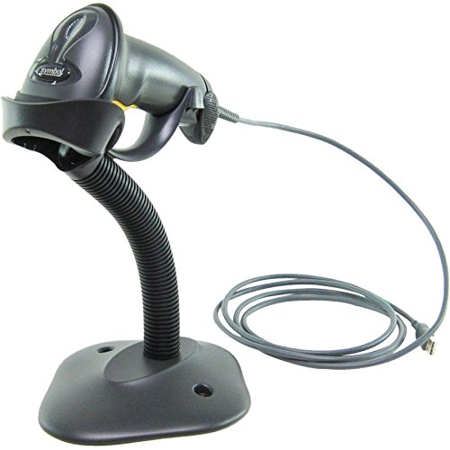 0758399858565 - ZEBRA (FORMERLY MOTOROLA SYMBOL) LS2208 DIGITAL HANDHELD BARCODE SCANNER WITH STAND AND USB CABLE