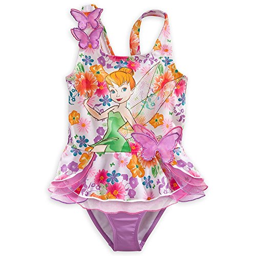 0758524024445 - DISNEY STORE TINKERBELL TINKER BELL FAIRY SWIMSUIT SIZE XS 4 (4T) DELUXE 2-PC