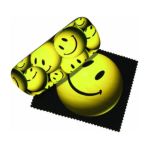0758606390390 - ROUND SMILEY FACE EYE GLASSES CASE & LENS CLOTH