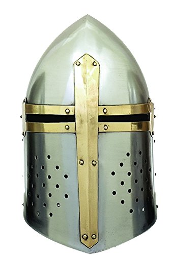 0758647362004 - BENZARA METAL CRUSADER HELMET CAN BE CLUBBED WITH SMALL DECORATIVE ITEMS