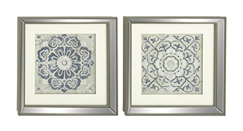0758647395583 - DECO 79 39558 2 ASSORTED MIRROR FRAMED ART, 18 BY 18