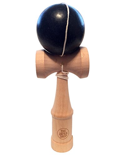 0758710930116 - THE JAPAN SHOP FULL-SIZED KENDAMA WOODEN TRADITIONAL JAPANESE TOY, BLACK