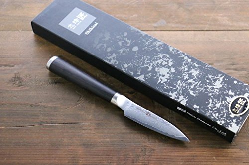 0759005764478 - MIYAKO 33 LAYER DAMASCUS AUS-8A JAPANESE PAIRING UTILITY JAPANESE CHEF KNIFE, 85MM
